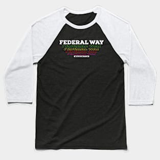 I Love Federal Way Washington USA Vintage Baseball T-Shirt